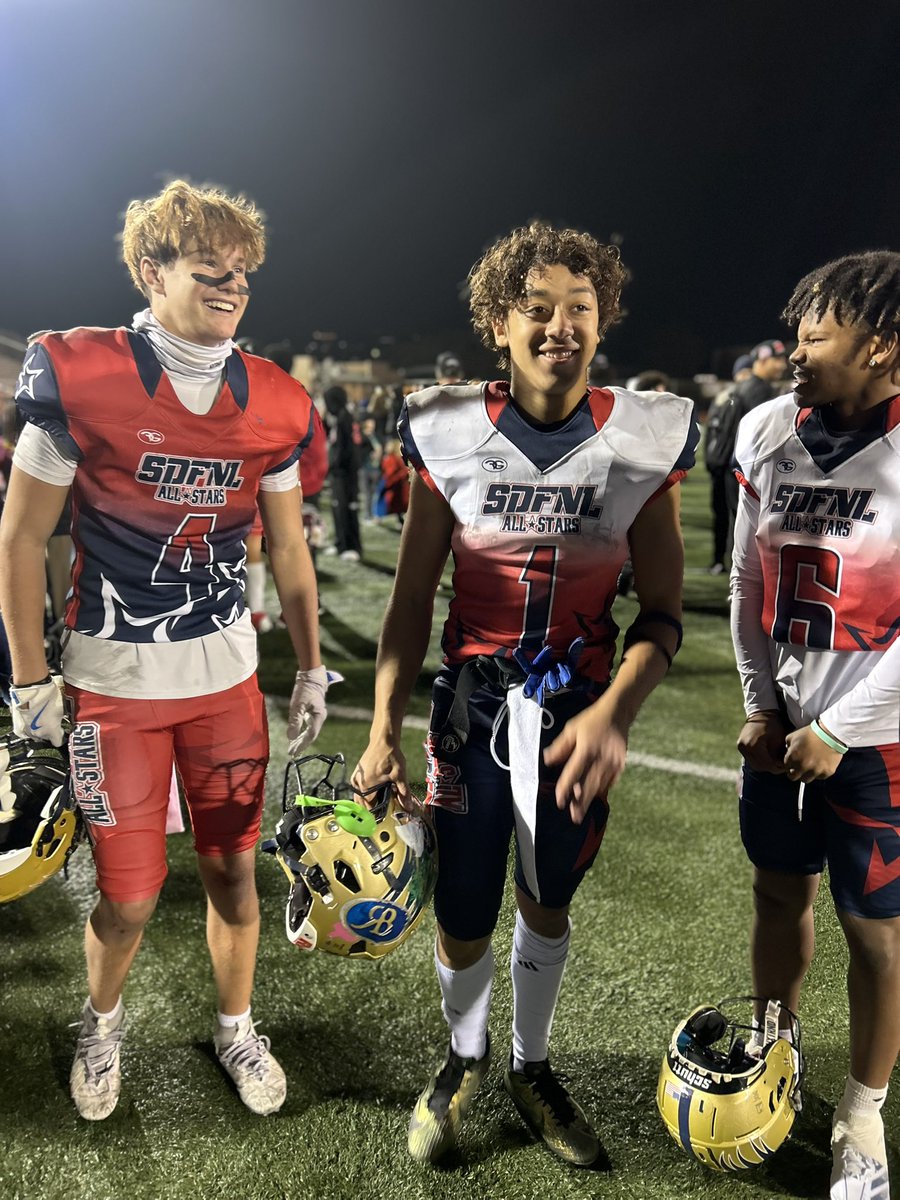 Kaden Barnett ⭐️ (@kadenbarnett42) on Twitter photo Another great experience competing against some of the best at the <a href="/SDFNLMagazine/">#SDFNL25</a> All-Star game! Great win over Red-Team.
0 Catches allowed
0 Yds allowed
5 Tackles
<a href="/dieseltaylor06/">Diesel</a> <a href="/tmc_antt/">Anthony “ANT” Taylor</a> <a href="/BraxJones2025/">Braxton Jones</a> <a href="/NickBarnett/">NickBarnett</a> <a href="/BeforeYouGoPro/">Before You Go Pro</a> Another great experience competing against some of the best at the <a href="/SDFNLMagazine/">#SDFNL25</a> All-Star game! Great win over Red-Team.
0 Catches allowed
0 Yds allowed
5 Tackles
<a href="/dieseltaylor06/">Diesel</a> <a href="/tmc_antt/">Anthony “ANT” Taylor</a> <a href="/BraxJones2025/">Braxton Jones</a> <a href="/NickBarnett/">NickBarnett</a> <a href="/BeforeYouGoPro/">Before You Go Pro</a>