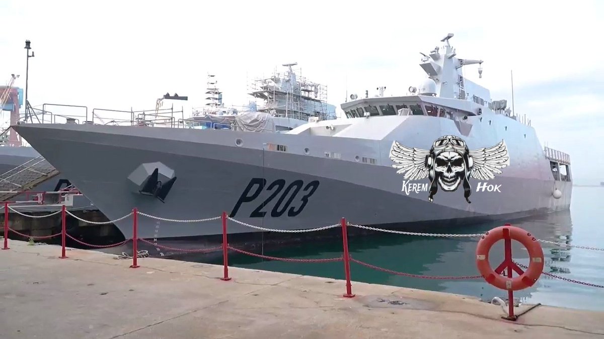 KaraKulak__'s tweet photo. Törende DEARSAN'ın Nijerya Deniz Kuvvetleri için ürettiği 2 adet 76 metrelik Açık Deniz Karakol Gemileri #P203 ve #P204 görüntülendi. https://t.co/KSEKcH1NfY