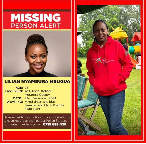 Nyambura has been missing for nearly a week now. Anyone with info of her whereabouts kindly contact the family via the details here🙏🏾