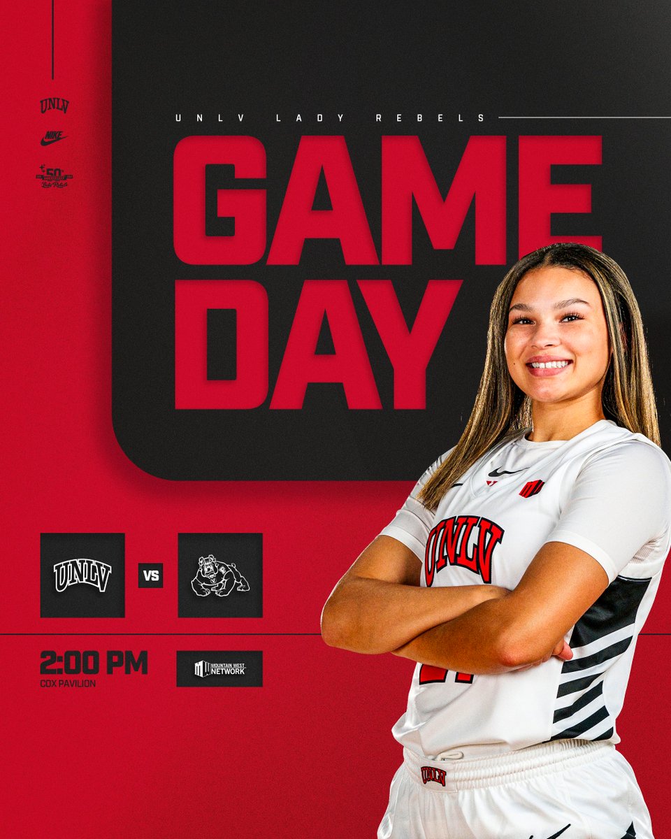 Conference opener today!

🆚 Fresno State
🕠 2:00 PM
📍 Las Vegas, Nev.
🏟️ Cox Pavilion
📺 KVVU 5.2 / COX 125
📱 theMW.com/watch
📻| tinyurl.com/35xw8pvh
📊| tinyurl.com/4ny56tmz
🎟️| bit.ly/3ENlIiJ