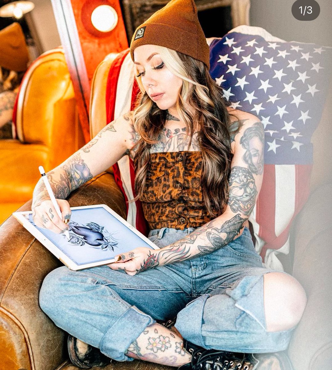 “Just working on some sketches for new tattoo ideas for the book.”