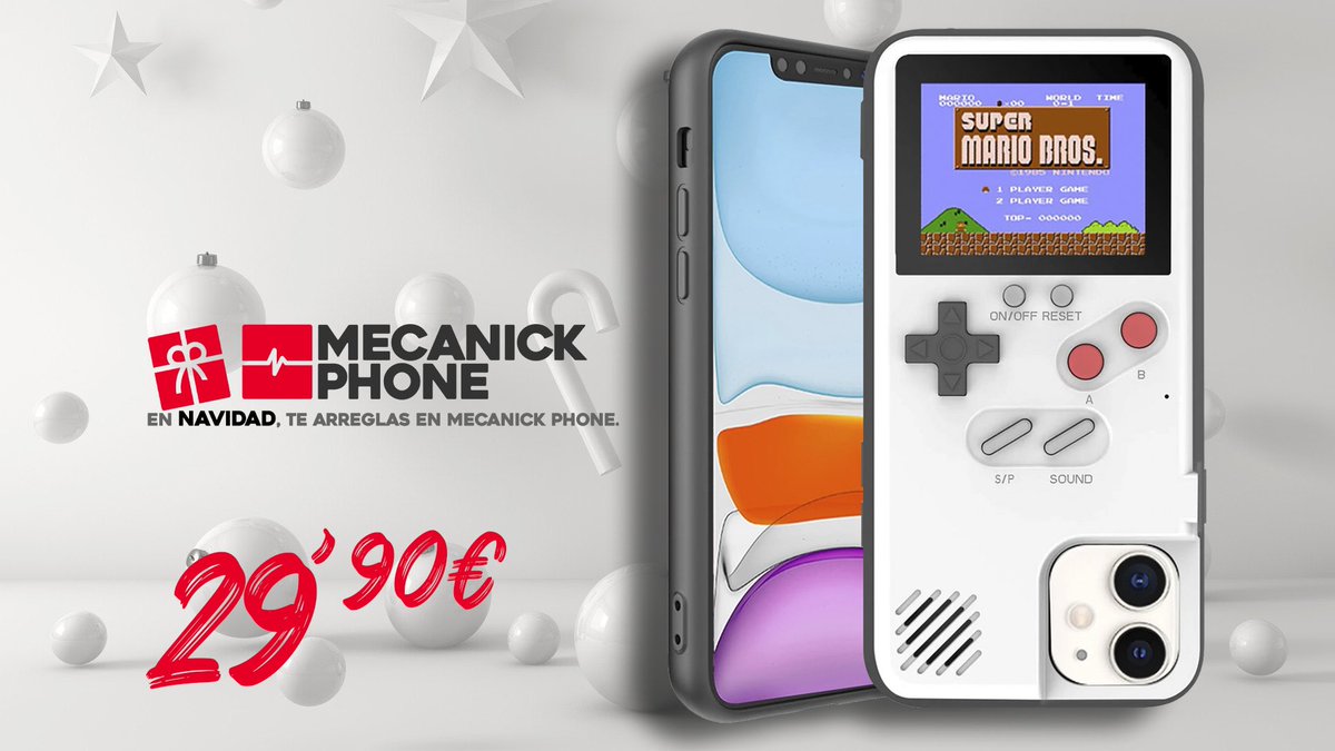 🎁 OH OH OH! ... Xmas again, gifts for all! 
En NAVIDAD, te arreglas en Mecanick Phone.

FUNDA PARA IPHONE CON 36 JUEGOS GAMEBOY mecanickphone.com/#!/FUNDA-PARA-…