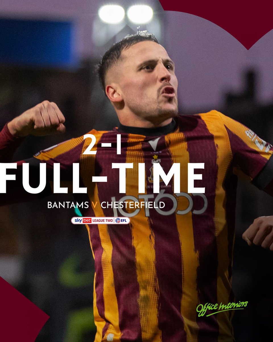 officialbantams's tweet photo. Rounding off 2024 with back-to-back wins! 🤩

#BCAFC | #BRAvCHE | @OFFICEINTERIOR5 https://t.co/3rw7366ryj