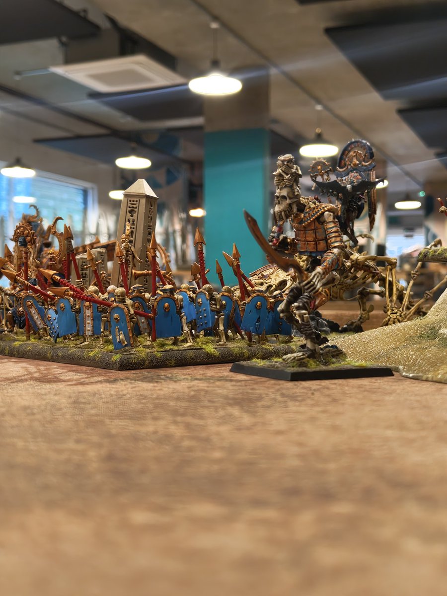 Playing in a closed BMC is very saucy! The old World Tomb Kings Vs Orcs and Goblins, including Azhag the Slaughter! #WarhammerCommunity