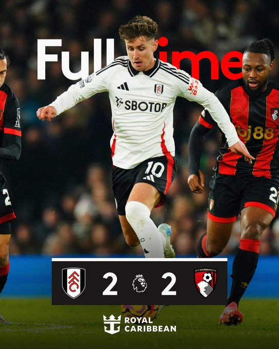 FT: Fulham 2-2 Bournemouth