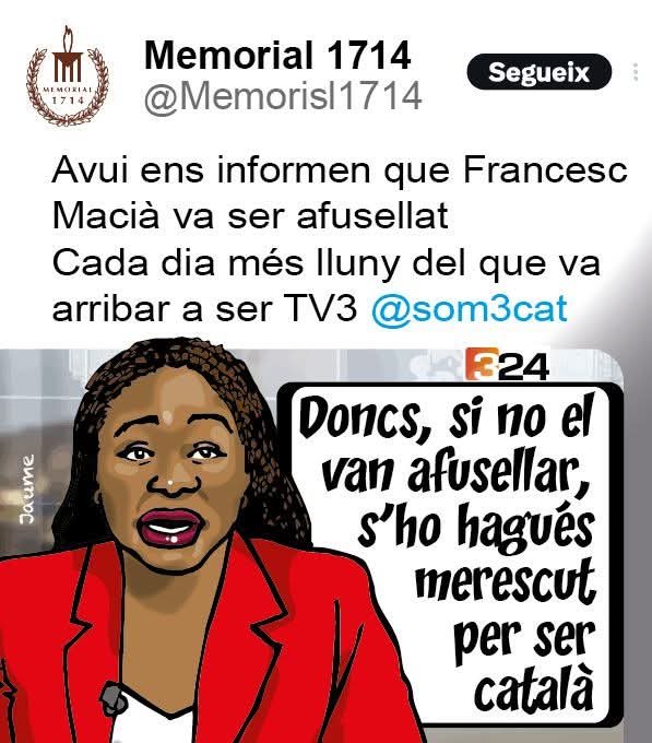 No ha estat una distracció d'algun redactor o del becari de torn. Això hauria generat unes disculpes públiques i sancions. Ha hagut de ser quelcom premeditat i la cotorra encantada de llegir-ho
No sé si <a href="/BogunaJaime/">Jaume51</a> estarà d'acord amb el meu punt de vista