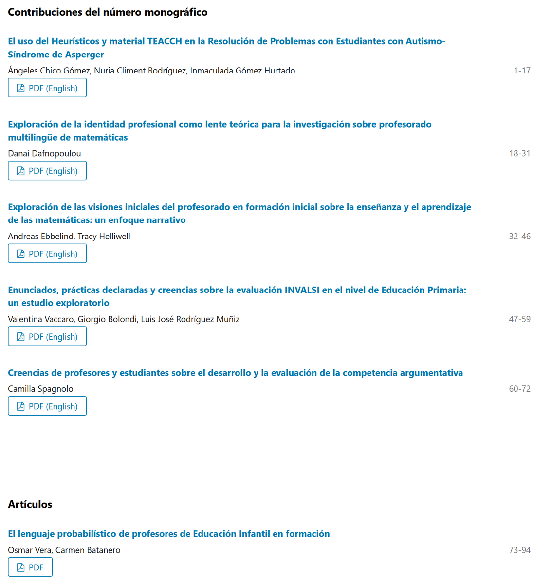 ¡Regalo de Navidad! Como ya es tradición por estas fechas... ¡Nuevo número de la revista Edma 0-6!
Monográfico especial con una selección de artículos derivados del congreso MAVI, que giran en torno al dominio afectivo en matemáticas en primeras edades
revistas.uva.es/index.php/edma…