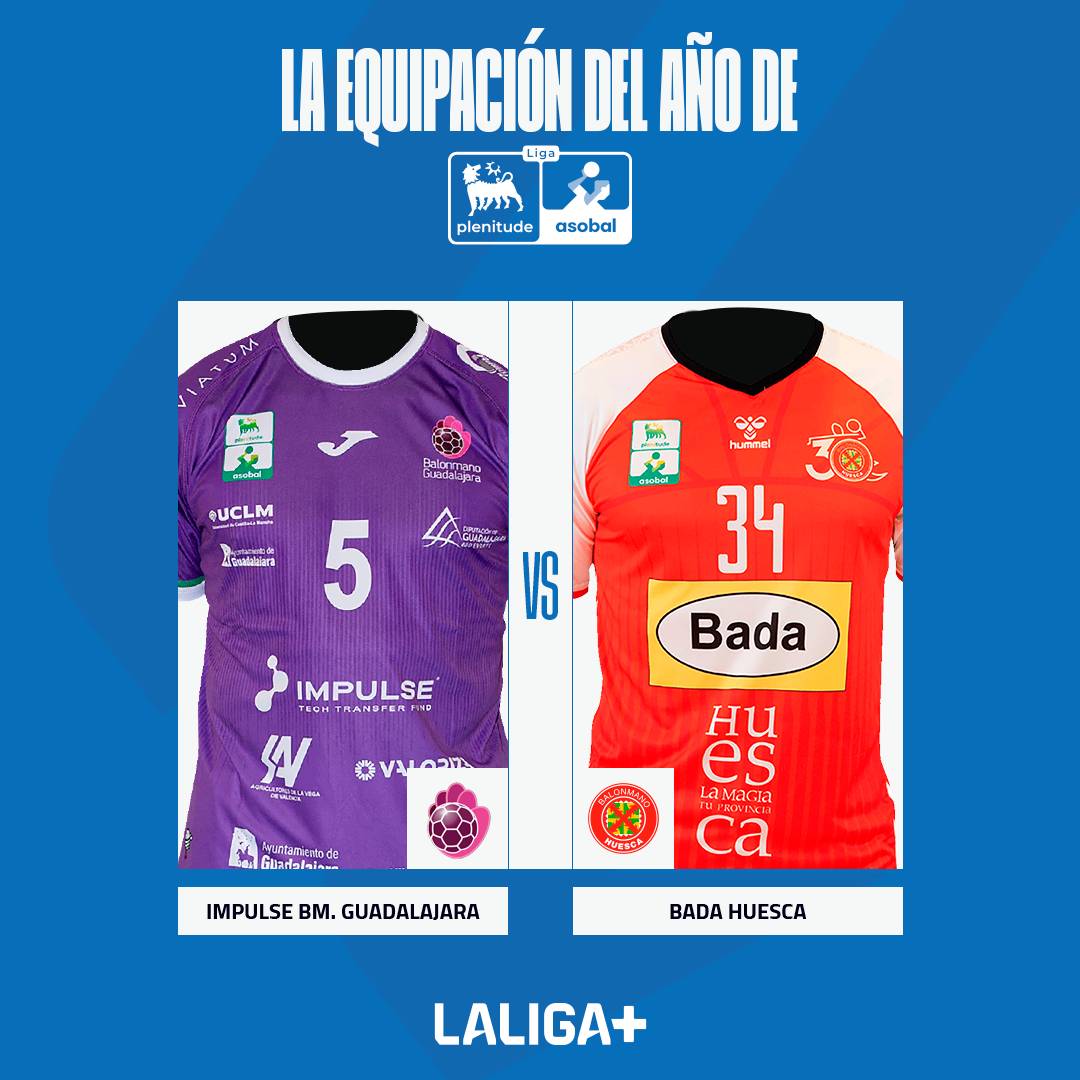 LALIGA+ (@laligaplus) on Twitter photo La 𝑪𝒂𝒎𝒊𝒔𝒆𝒕𝒂 𝒅𝒆 𝒍𝒂 𝒕𝒆𝒎𝒑𝒐𝒓𝒂𝒅𝒂 de <a href="/ASOBAL/">Liga Plenitude</a> 🎽
Primer enfrentamiento de cuartos de final:
RT 🔄 <a href="/bmguadalajara/">IMPULSE Balonmano Guadalajara</a>
MG❤️ <a href="/BmHuesca/">Bada Huesca</a>
👇VOTA por tu favorita 👇 La 𝑪𝒂𝒎𝒊𝒔𝒆𝒕𝒂 𝒅𝒆 𝒍𝒂 𝒕𝒆𝒎𝒑𝒐𝒓𝒂𝒅𝒂 de <a href="/ASOBAL/">Liga Plenitude</a> 🎽
Primer enfrentamiento de cuartos de final:
RT 🔄 <a href="/bmguadalajara/">IMPULSE Balonmano Guadalajara</a>
MG❤️ <a href="/BmHuesca/">Bada Huesca</a>
👇VOTA por tu favorita 👇