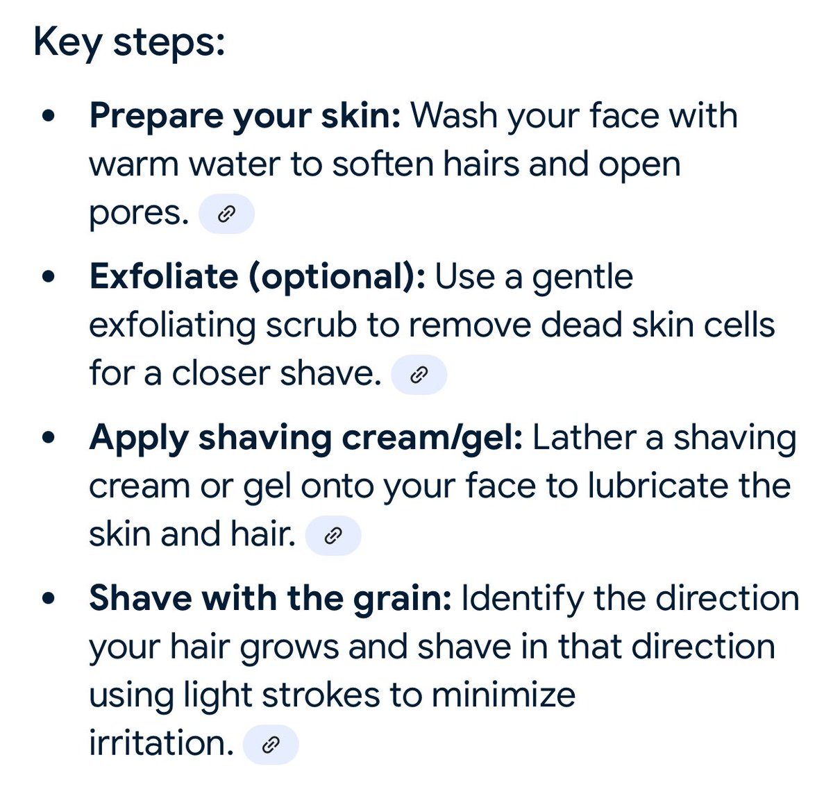 GooseNibble's tweet image. Found it. The complete guide to shaving your face, according to google. #researchisfun 😂🪒