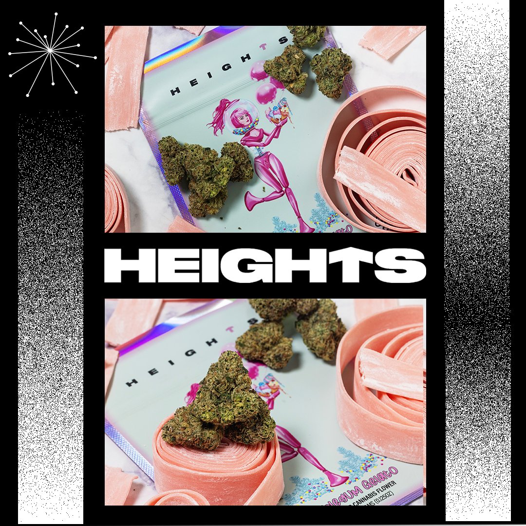 Heights Bubblegum Gelato brings on a super relaxing and creative high that's perfect for a chill weekend day, spent listening to those vinyl's and unwinding. 
#cannabisindustry  #WeedLovers #weedtwitter #LosAngeles #CaliforniaDreamin_ #California #cannabiscommunity