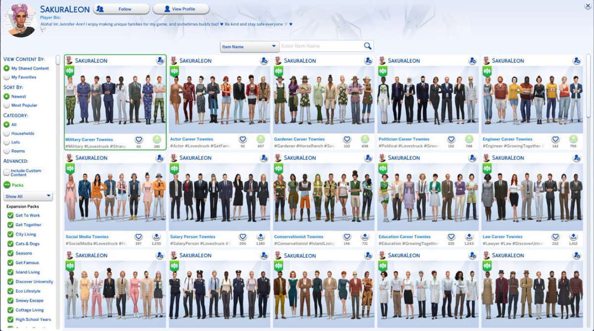 billypereke's tweet image. One trick i learned when starting new saves is to download a bunch of sims already in careers and clubs etc to populate my world.
It just makes playing a new save less “ghost town” vibes