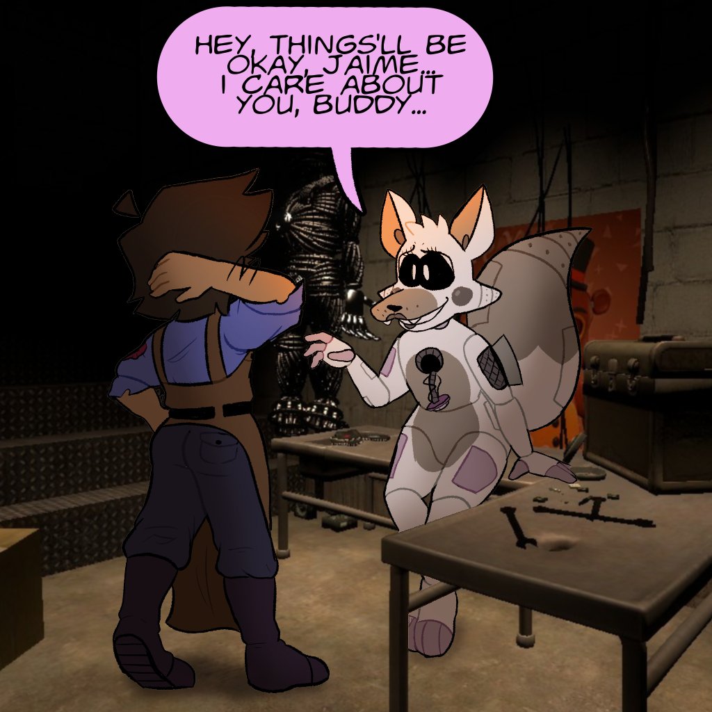 JustJustSAM's tweet photo. 1 week to showtime.
(Pages 6-12)
#FNAF #FNAFfanart #Lolbit #AftonRobotics https://t.co/vY8ZbzVLKl