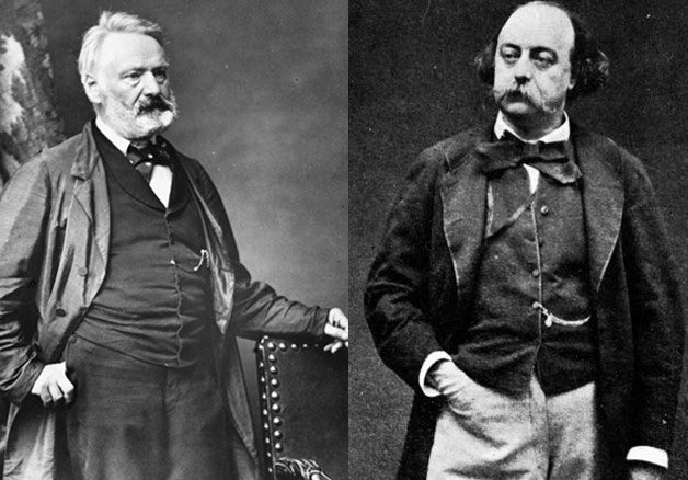 AlBlaineau's tweet photo. Ce que dit Flaubert de Victor Hugo, dans une lettre à sa sœur en décembre 1843 :

« Tu t'attends à des détails sur Victor Hugo. Que veux-tu que je t'en dise ? C'est un homme comme un autre, d'une figure assez laide et d'un extérieur assez commun. Il a de magnifiques dents, un front superbe, pas de cils ni de sourcils. Il parle peu, a l'air de s'observer et de ne vouloir rien lâcher ; il est très poli et un peu guindé. J'aime beaucoup le son de sa voix. J'ai pris plaisir à le contempler de près ; je l'ai regardé avec étonnement, comme une cassette dans laquelle il y aurait des millions et des diamants royaux, réfléchissant à tout ce qui était sorti de cet homme assis alors à côté de moi sur une petite chaise, et fixant ses yeux sur sa main droite qui a écrit tant de belles choses. C'était là pourtant l'homme qui m'a le plus fait battre le cœur depuis que je suis né, et celui peut-être que j'aimais le mieux de tous ceux que je ne connais pas. On a parlé de supplices, de vengeances, de voleurs, etc. C'est le grand homme et moi qui avons le plus causé ; je ne me souviens plus si j'ai dit des choses bonnes ou bêtes, mais j'en ai dit d'assez nombreuses. »