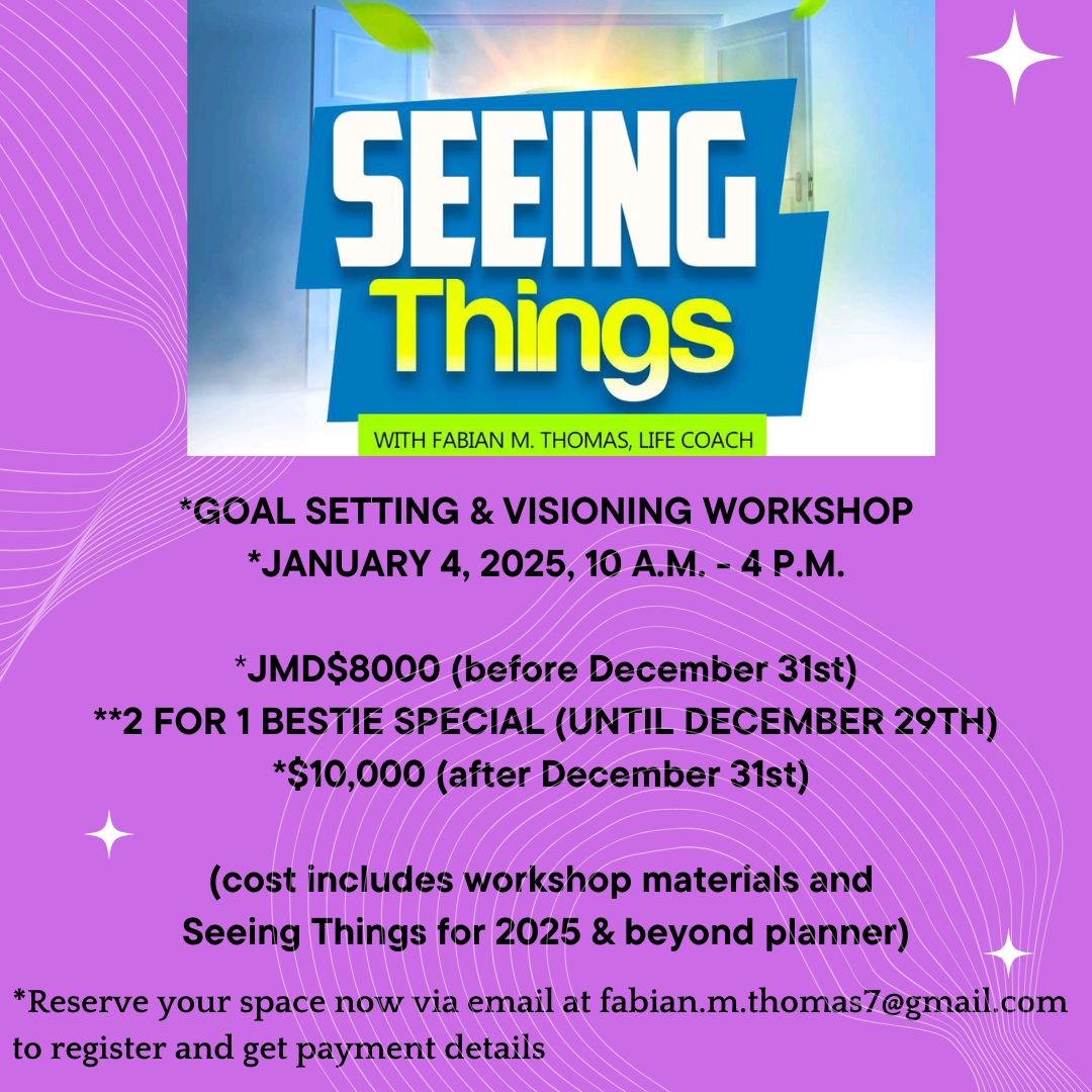 Fabian_M_Thomas's tweet photo. Come see things with me on Jan 4th! In-person goal setting and visioning workshop. 2 for 1 bestie special until Dec 29th!🙋🏾♂️🤓 #seeingthingswithfabianmthomas #goalsetting #visioning #visionboarding https://t.co/1BncfbCPWk
