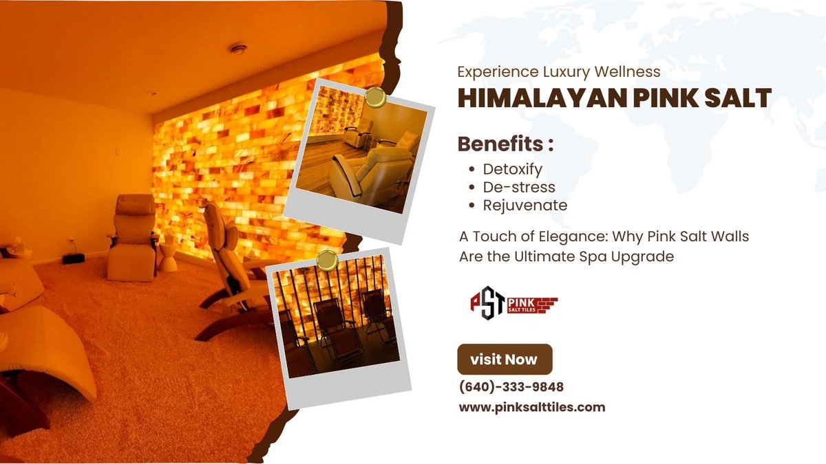 pinksalttiles's tweet image. &quot;Elevate your spa into a wellness retreat with glowing salt lamps to therapeutic salt walls, and enjoy benefits like improved air quality, relaxation, and a natural detox. ✨ Perfect for spas, yoga studios, and wellness spaces! 🌿
#SpaVibes #WellnessGoals #HimalayanSalt #Therapy