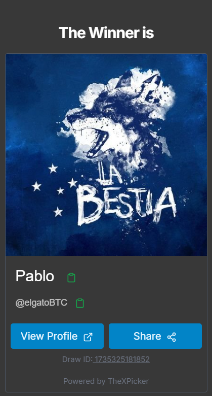 The winner is <a href="/elgatoBTC/">Pablo</a>