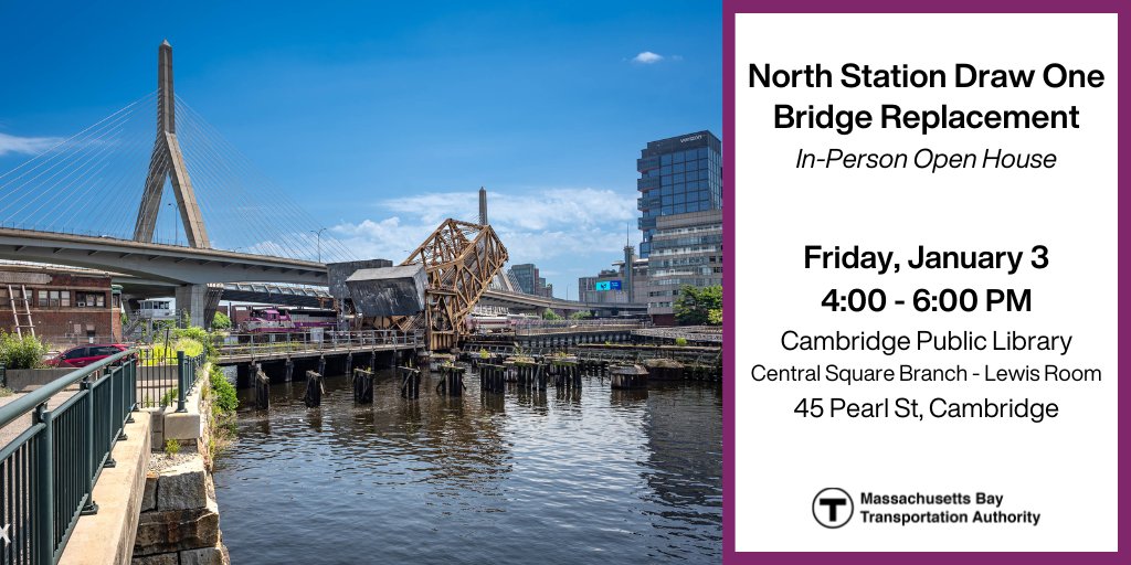 MBTA on X: &ldquo;For @MBTA_CR North Station Draw One Bridge Replacement 