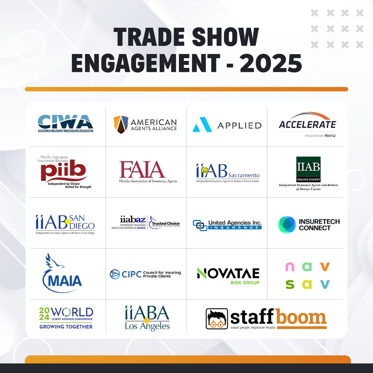 staff_boom's tweet image. 🎯 Start the year with meaningful connections! Engage, network, and leave a lasting impression at every trade show. Take a sneak peek at the trade shows we’ll be a part of this year. Stay tuned for updates: staffboom.com/events/ 🌟 #TradeShowGoals #NetworkingWins
