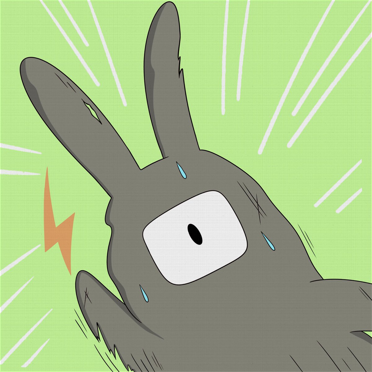 Down, but unstoppable.🔋🐰