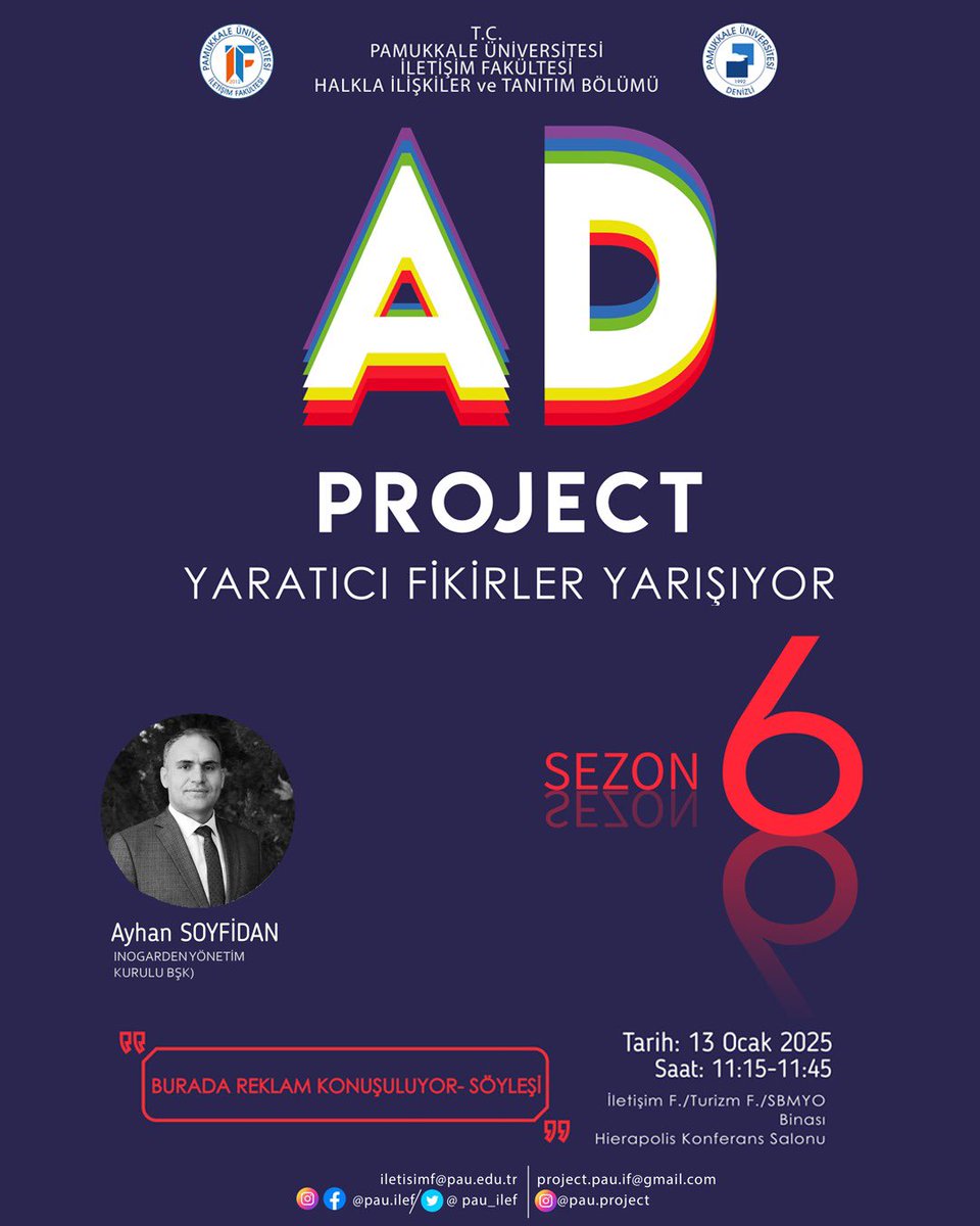pau_ilef's tweet photo. “BURADA REKLAM KONUŞULUYOR” söyleşimizin bu seneki konuğu Sn. Ayhan SOYFİDAN olacak💐

Etkinliğimizin bu seneki sponsoru olan INOGARDEN’ın Yönetim Kurulu Bşk. Ayhan SOYFİDAN, “Start-Up ve Girişimcilik” adlı konuşmasıyla karşımızda olacak🤗 https://t.co/JqFkiWZ7JT