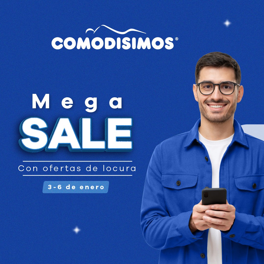 Comodisimoscol's tweet photo. Del 3 al 6 de enero aprovecha nuestro MEGA SALE para empezar el año como te mereces 🤩. Encuentra todo lo que necesitas en https://t.co/dm2rG0yuvd o visítanos en nuestras tiendas físicas 🏃🏃‍♀️. Te vas a enamorar de todo lo que tenemos para tí. 🔝 https://t.co/MMykKBDpZJ