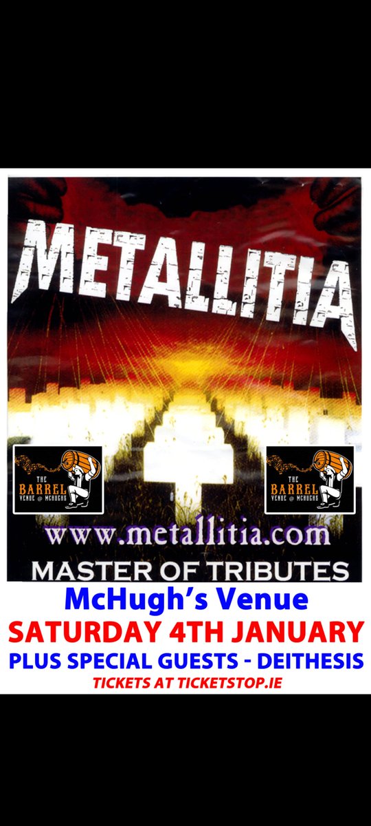 Gig news - Saturday Jan 4th 
Metallitia &amp; Deithesis in McHughs Venue Drogheda