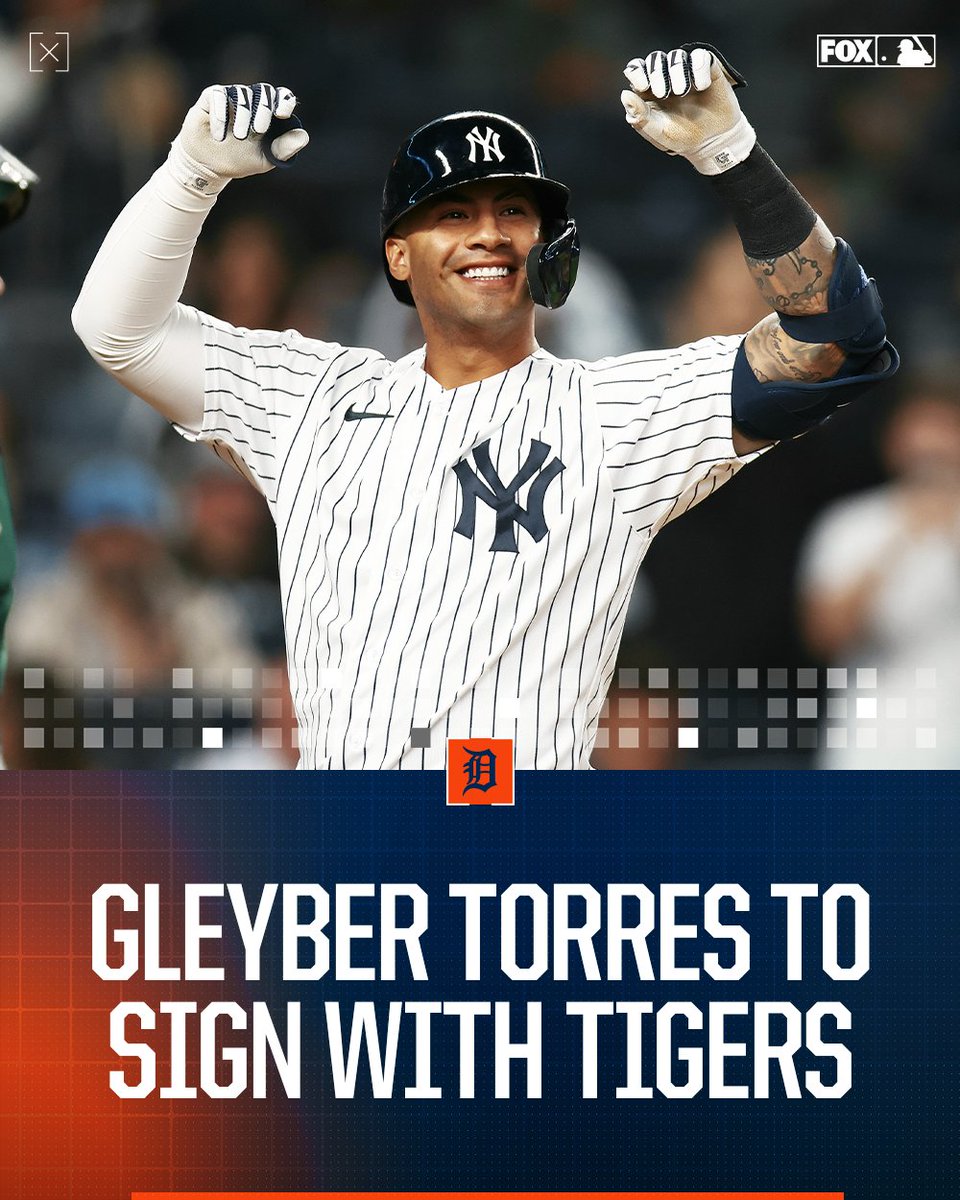 MLBONFOX's tweet photo. The Tigers are signing Gleyber Torres, per @JonHeyman https://t.co/VKfEPUtHZe