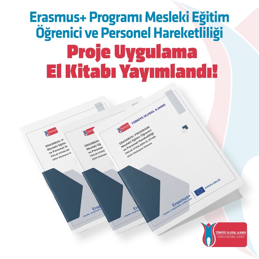 ulusalajans's tweet photo. 🗒️ Erasmus+ Programı Mesleki Eğitim Öğrenici ve Personel Hareketliliği Proje Uygulama El Kitabı ⚙️⚙️

📌Erasmus+ Programı Mesleki Eğitim Alanında Öğrenici ve Personel Hareketliliği projeleri kapsamında Ajansımız tarafından hibe desteği almaya hak kazanmış yararlanıcı kurumlar için hazırladığımız Proje Uygulama El Kitabı yayımlanmıştır 📢

❗Proje uygulama süreçlerinde dikkat edilmesi gereken önemli hususları içeren bu el kitabında belirtilen kurallara uyulmasının zorunlu olduğunu hatırlatır proje sürecinizde başarılar dileriz💫

🗒️El Kitabı 👇🏻👇🏻
https://t.co/0d6ir8S9Z0