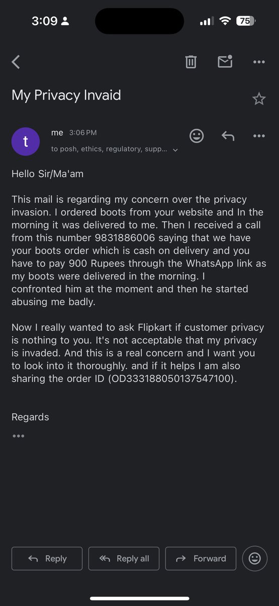 TaniyaGoel2's tweet photo. Hello everyone 

This post is specially for the people who ordered a lot from flipkart. As @Flipkart Flipkart is not really caring for your safety and your privacy is not a concern for them. They leak your information like orders detials and everything. #Flipkart #womenrights https://t.co/1lmR2L49vJ