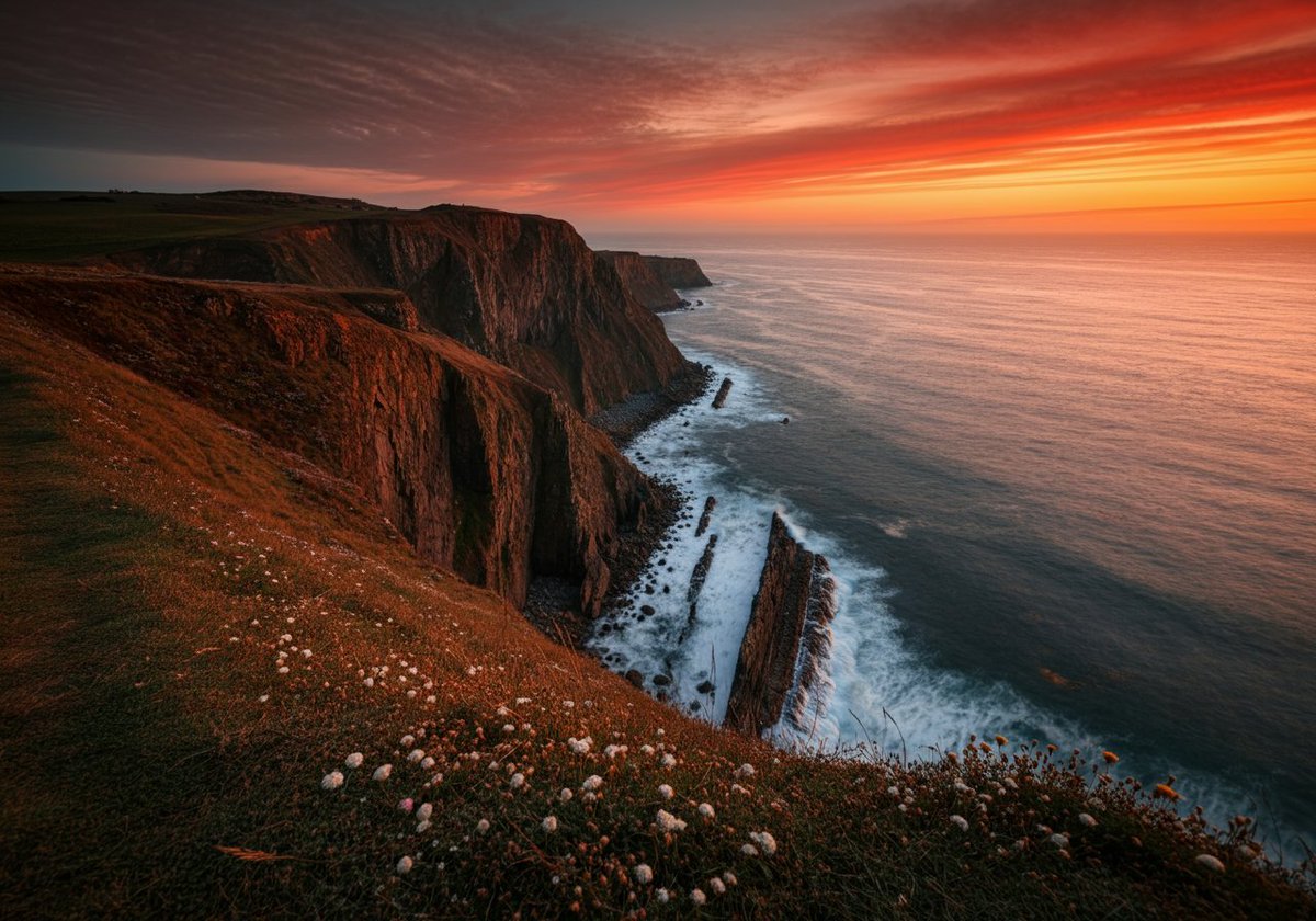 view_labs's tweet photo. Sunset, cliffs, and endless ocean. Doesn't get better than this. 🌅✨ #ViewLabs #NaturePhotography https://t.co/7eWj8ff8sI