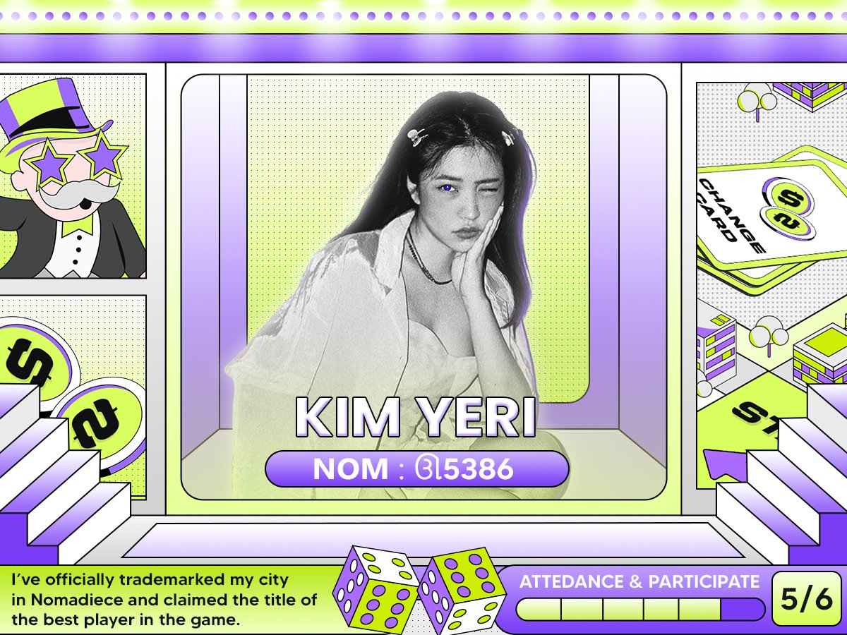 6 days with Nomadiece feels so short yet I still got so much fun. I, DieceYeri now successfully finished my journey with Dieces, see you when I see you! 🎲