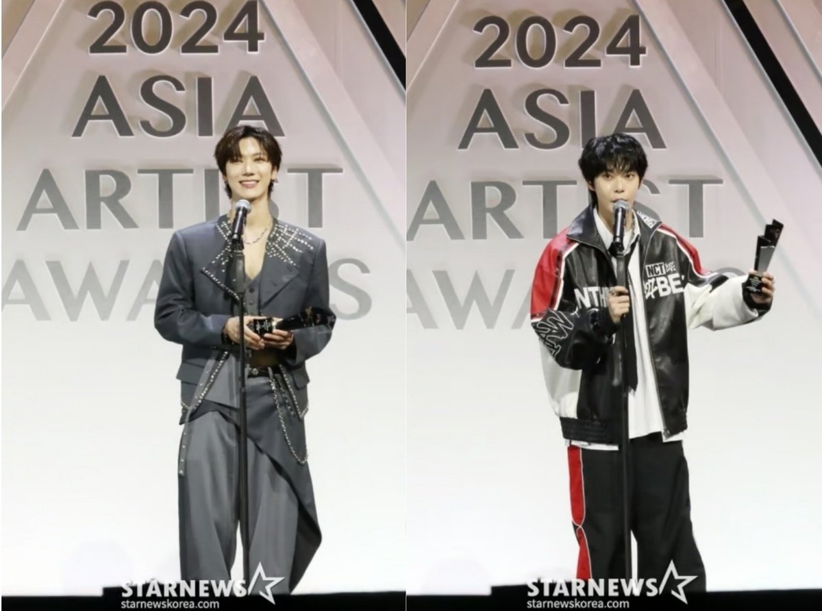 NCT awards at the 2024 Asia Artist Awards (AAA) 🎉 congratulations 💚

🏆🏆#NCT127 
      'Best Artist'
      'Stage of The Year' (Daesang)
🏆 #WayV 'Best Artist'
🏆 #NCTWISH 'Potential Award'
🏆 #TEN 'Best Choice' 
🏆 #DOYOUNG 'Best Choice'

#NCT #AAA2024 #AAA2024inBKK