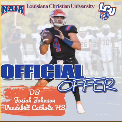 Josiah johnson (@josiahjohnson07) on Twitter photo After a great talk with <a href="/jai_melancon/">Coach Jai Melancon</a> I’m blessed to receive my first offer from Louisiana Christian University <a href="/CoachB_Wallace/">BRIAN WALLACE</a> <a href="/Coach_Hannah_86/">Stuart Hannah</a> After a great talk with <a href="/jai_melancon/">Coach Jai Melancon</a> I’m blessed to receive my first offer from Louisiana Christian University <a href="/CoachB_Wallace/">BRIAN WALLACE</a> <a href="/Coach_Hannah_86/">Stuart Hannah</a>