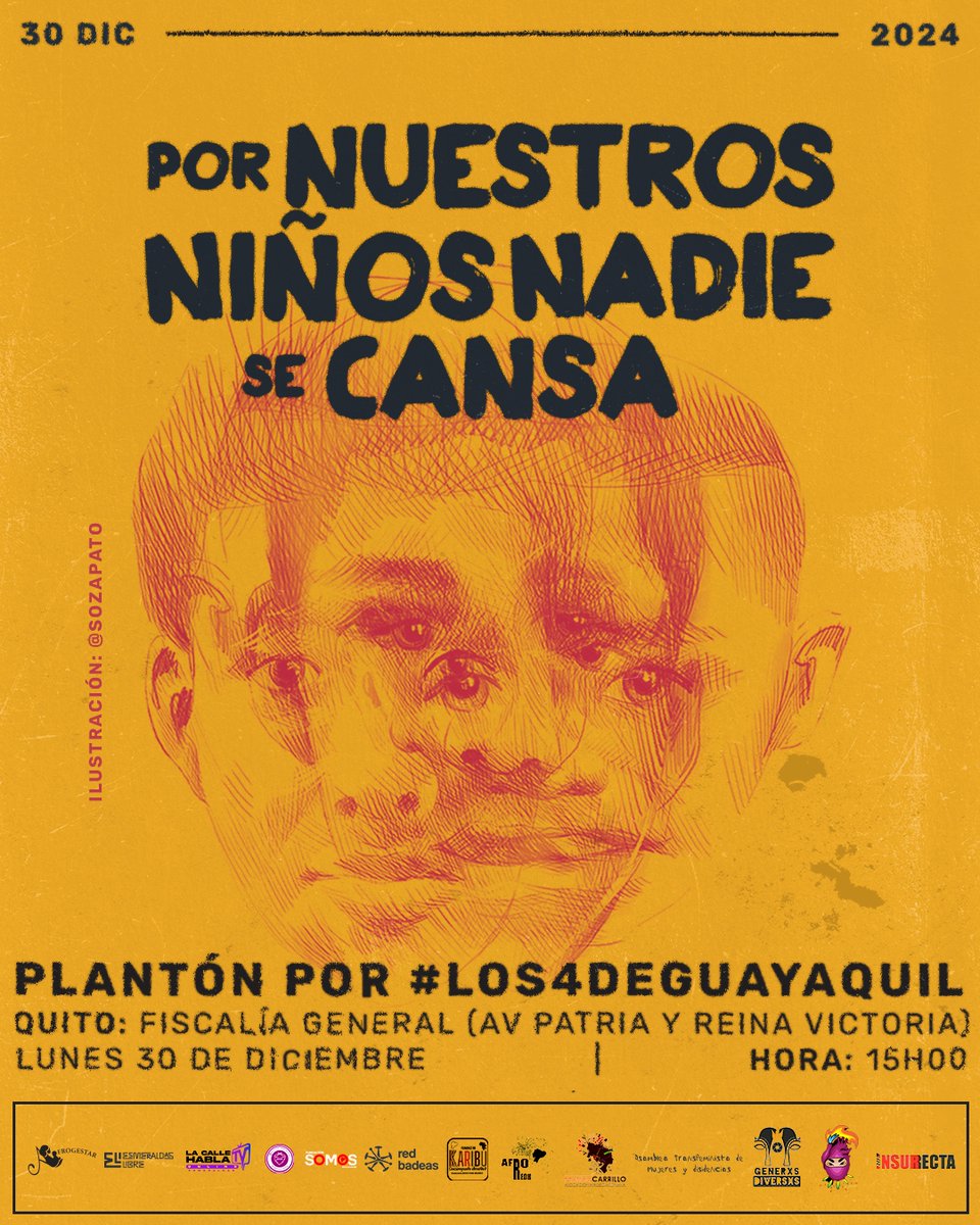 Varias colectivas antirracistas y de justicia social convocan a este plantón por los niños desaparecidos este 30. 
No nos cansemos. 
#Los4NiñosdeLasMalvinas
