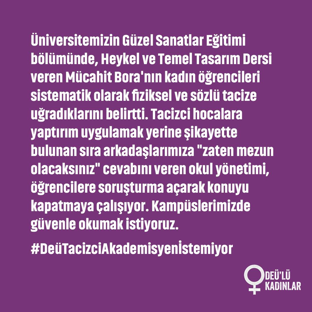 Kampüslerimizde güvenle okumak istiyoruz!

#DeüTacizciAkademisyenİstemiyor