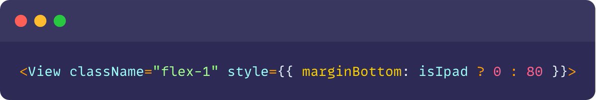 schlimmson's tweet photo. I'll probably get canceled or end in React Native hell for this.

But it's pretty cool how you can use both Tailwind styling and React Native styles on the same element 😂 https://t.co/aiOc67LF17