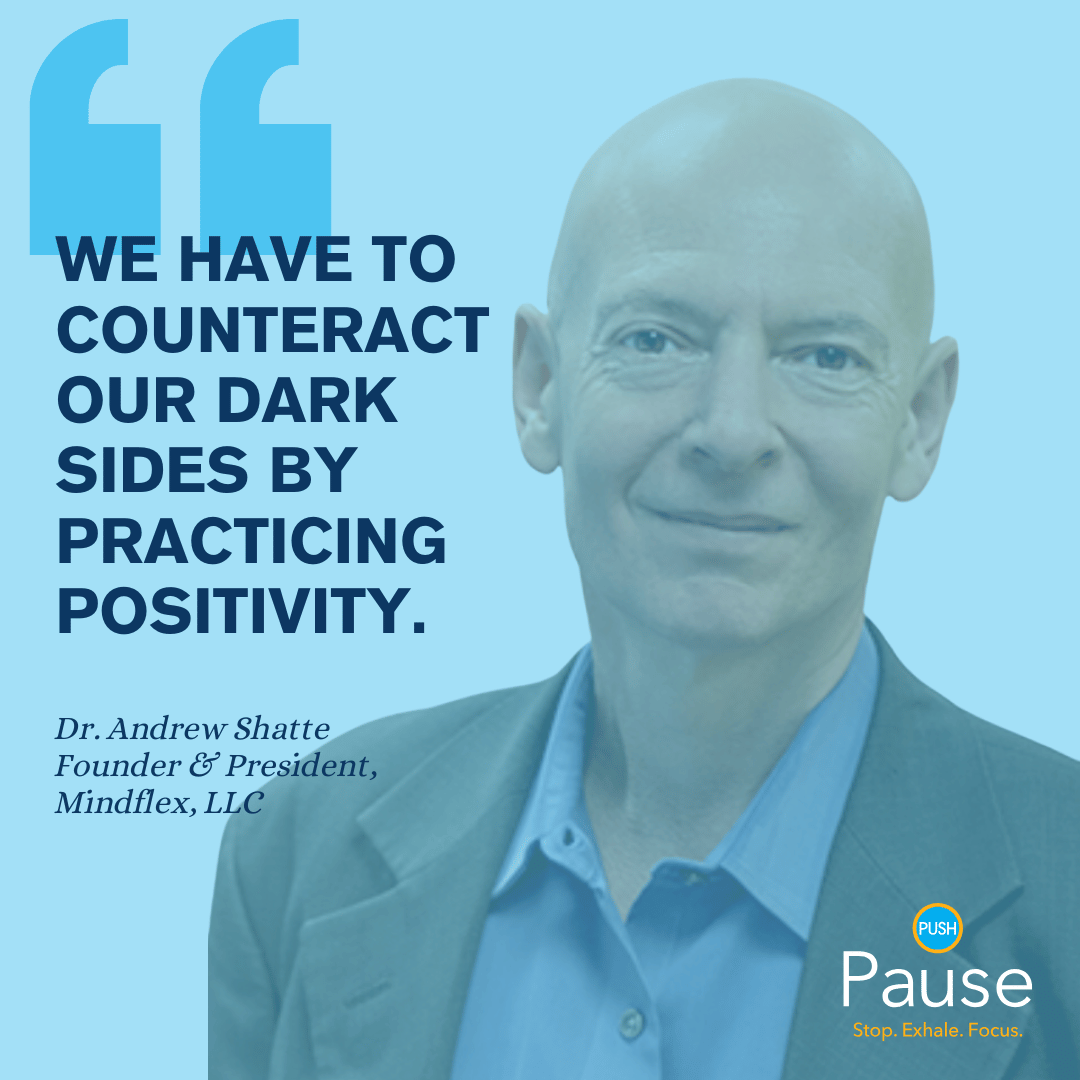 your_commission's tweet image. Dr. Andrew Shatté shares some powerful tools for moving from a negative mindset into a positive one in our Best of Push Pause series. Start by simply writing down the things you are grateful for. Watch now! #PushPause
ow.ly/MYlF50UcYXL
