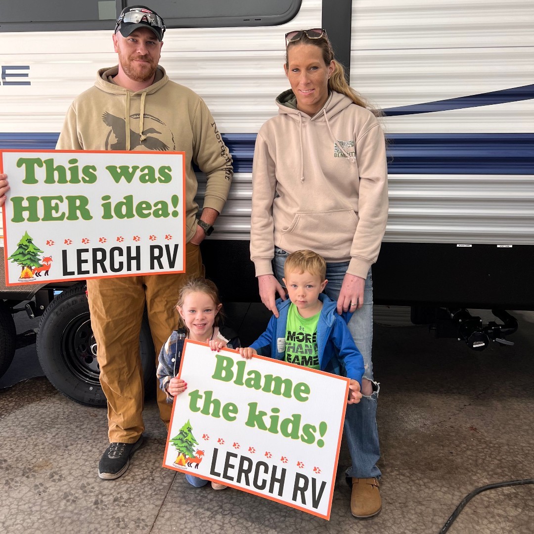 LerchRV's tweet image. A big thank you to Corinne &amp;amp; Trevor from Bellefonte, PA, for choosing Lerch RV and towing home their brand-new Springdale 269DBC! We’re thrilled to be part of your RV journey. Thank you for following the Fox to better adventures! 🦊🌲#HappyCampers #LerchRVFamily #springdaleRV