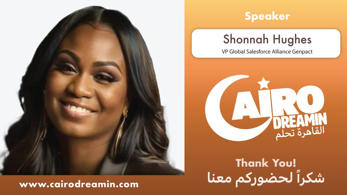 We are excited to announce that Shonnah Hughes, Vice President of Global Salesforce Alliance at Genpact, will be speaking at Cairo Dreamin. She will deliver a session titled Crafting Powerful Prompts: A Practical Guide to Salesforce Agentforce Prompt Builder.