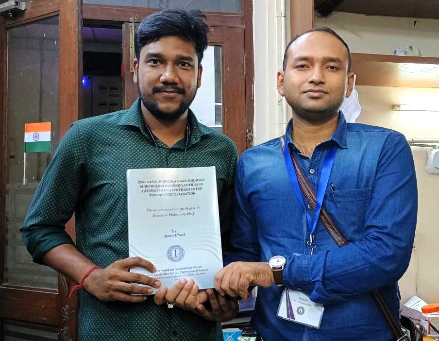 The Morpholino Group (@morpholinolab) on Twitter photo Congratulations to <a href="/ATG_Oligo/">atanu ghosh</a> for becoming the 17th doctor with his successful thesis defense! Wishing you all the best in your future endeavors. <a href="/iacskolkata/">Indian Association for the Cultivation of Science</a> Congratulations to <a href="/ATG_Oligo/">atanu ghosh</a> for becoming the 17th doctor with his successful thesis defense! Wishing you all the best in your future endeavors. <a href="/iacskolkata/">Indian Association for the Cultivation of Science</a>