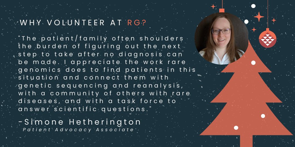 RG is a non-profit community – run entirely by volunteers – to diagnose and treat individuals with rare conditions. But we can’t continue our work without your assistance. Take it from one of our amazing volunteers.

Support our cause: raregenomics.org/rg-giving-tues…