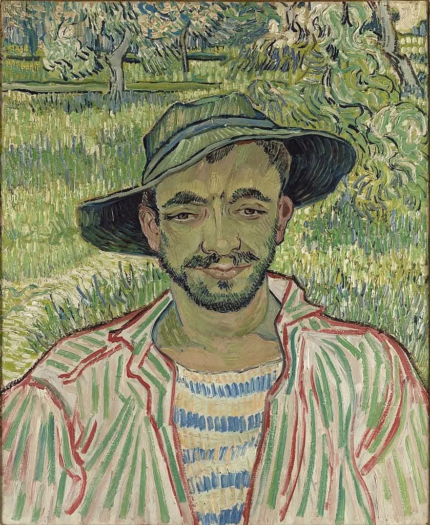 "Retrato de un joven campesino" por Vincent van Gogh.