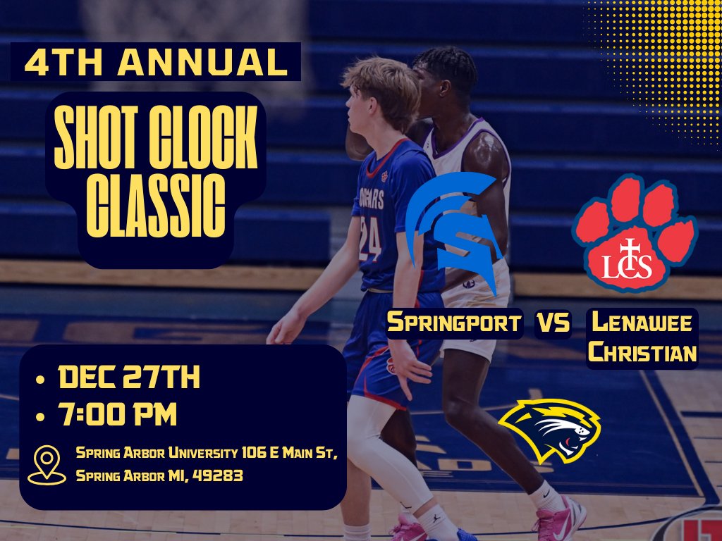 LCSBoysHoops's tweet photo. Cougars tipoff tonight at 7 p.m. vs Springport at Spring Arbor University. #ETP #gocougars #lcshoops https://t.co/k430lsNx6X