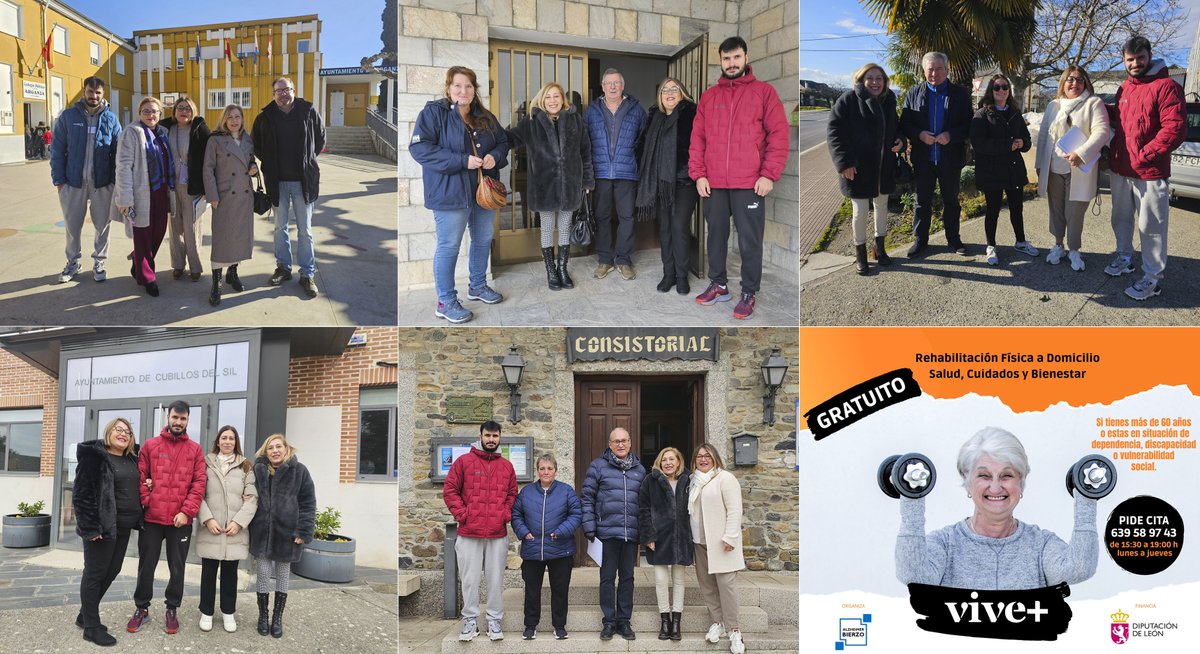 AlzheimerBierzo's tweet photo. 🎄🌟Representantes municipales de #Arganza, #Corullón, #CubillosdelSil, #Molinaseca y #Carracedelo se unieron a #AFABierzo para visitar domicilios de algunas de las 65 beneficiarias, felicitarles las fiestas y conocer los resultados del programa gratuito VIVE+ y @diputacionleon. https://t.co/nf0N4HCHGa