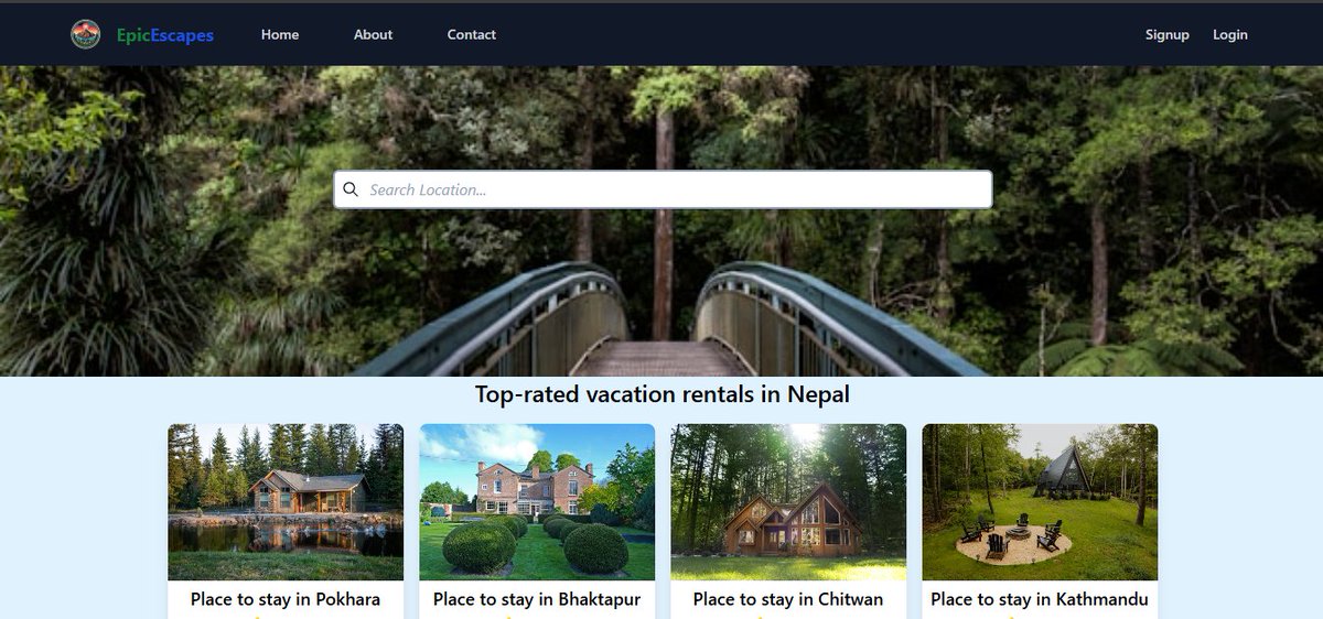 OnCodingJourney's tweet image. 🚀 Just finished building my MERN stack app: Epic Escapes 🌍✨
It&apos;s live and deployed on Render! 🎉🎉

Check it out for a seamless travel experience — discover new destinations and plan your next adventure! 🌟
#MERN #WebDevelopment #FullStackDevelopment
🔗 epic-escapes-frontend.onrender.com