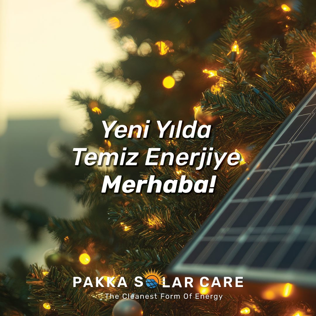 pakkasolarcare's tweet photo. Pakka Solar Care ile 2025’e Sürdürülebilirlik Hedefiyle Girin!

🎄❄️🎁 Yeni yıl kararlarınıza bir yenisini ekleyin: Daha yeşil bir dünya için güneş enerjisini tercih edin. Bu yıl Pakka ile sürdürülebilirlik hedeflerinize bir adım daha yaklaşın. https://t.co/SlAbgpCWzi