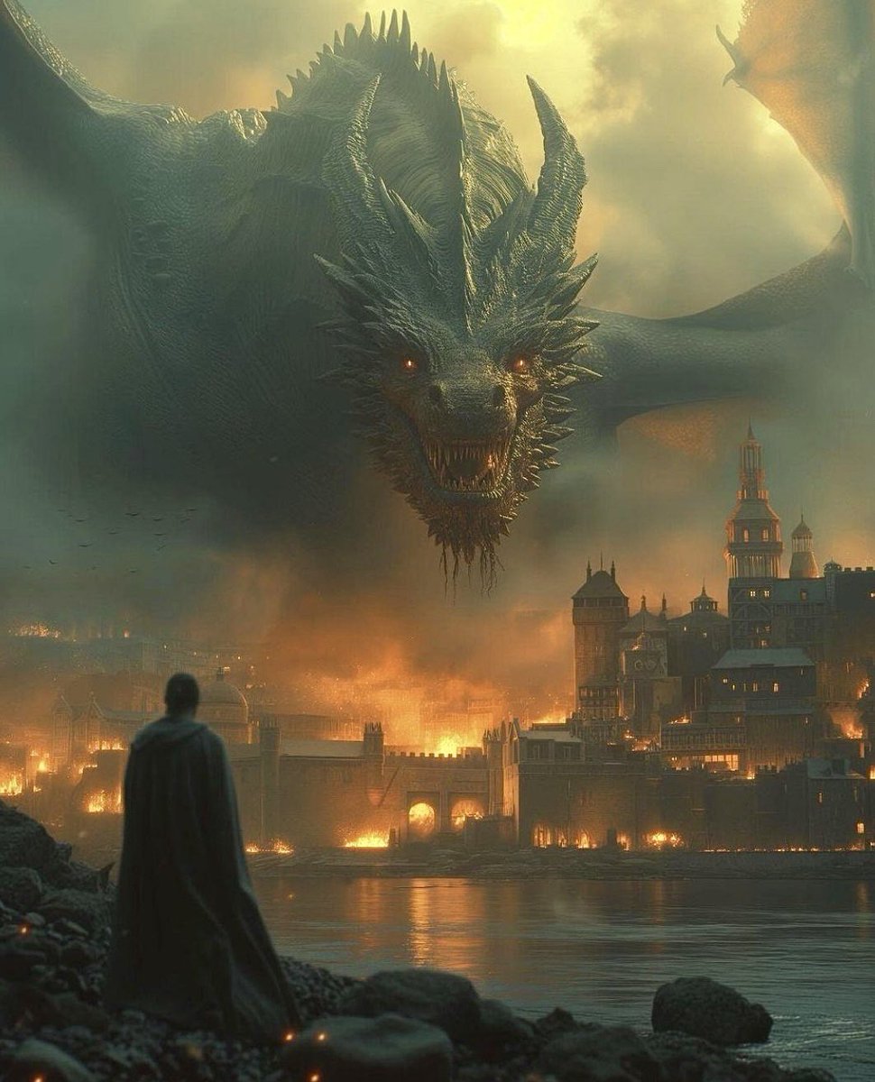 KingTargaryenn's tweet photo. HILO🧵 

BALERION ‘EL TERROR NEGRO’. El Dragón más grande que jamás se ha visto en Westeros. Repasamos su historia y hazañas hasta el fin de sus días en este hilo. 

Se agradecen los Rt y para disfrutar de más contenido sobre este Universo no olvides seguirme a: @KingTargaryenn https://t.co/Gn4KQiD0oA
