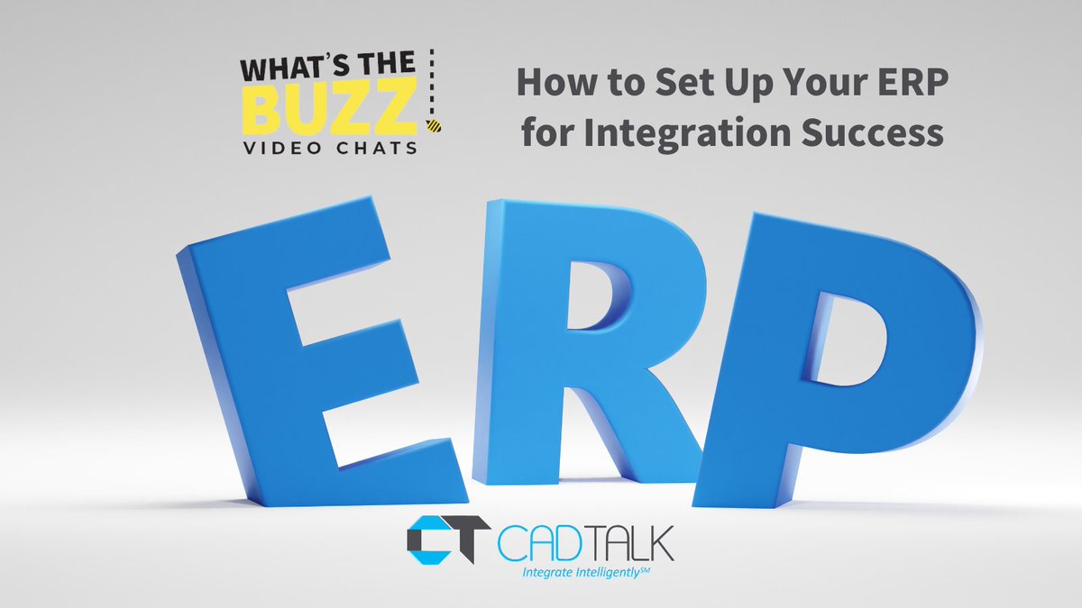 Short on time? No problem!

Join us for What’s the Buzz on Jan 14—a 20-minute session packed with ERP integration tips from <a href="/CADTALK/">CADTALK</a>'s Scott &amp; Jeff Brickler.

Learn how to:
Manage your data for success
Avoid integration pitfalls

📅 Save your spot: us06web.zoom.us/meeting/regist…