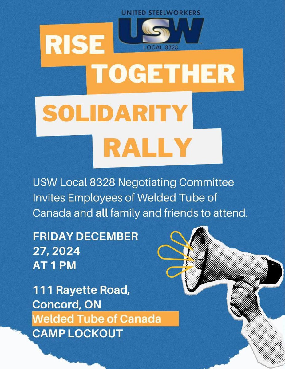 usw8328's tweet photo. Solidarity Rally today at 1pm !  Be there ! https://t.co/OH8Fr7fxZj