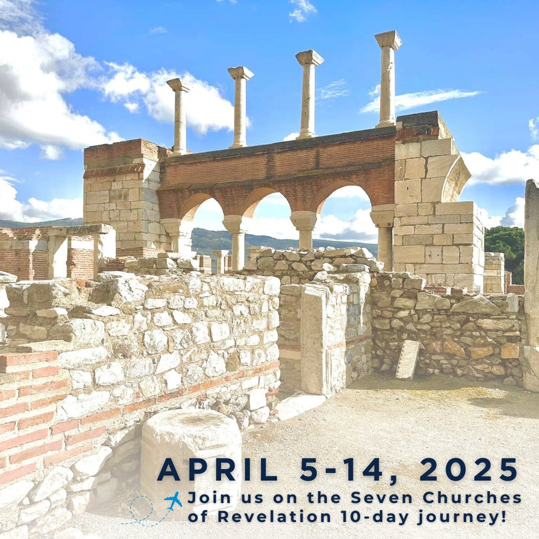 STEPHENCUTCHINS's tweet photo. READY FOR ADVENTURE IN 2025? Let the churches in Revelation come to life as you explore Ephesus, Smyrna, Perganum, Thyatira, Sardis, Philadelphia, and Laodicea.

📅 Tour Dates: April 5–14, 2025
⏳ Registration Deadline: January 5, 2025

Learn More:  https://t.co/efMNqAhQ2D https://t.co/zuSSAgN6EM